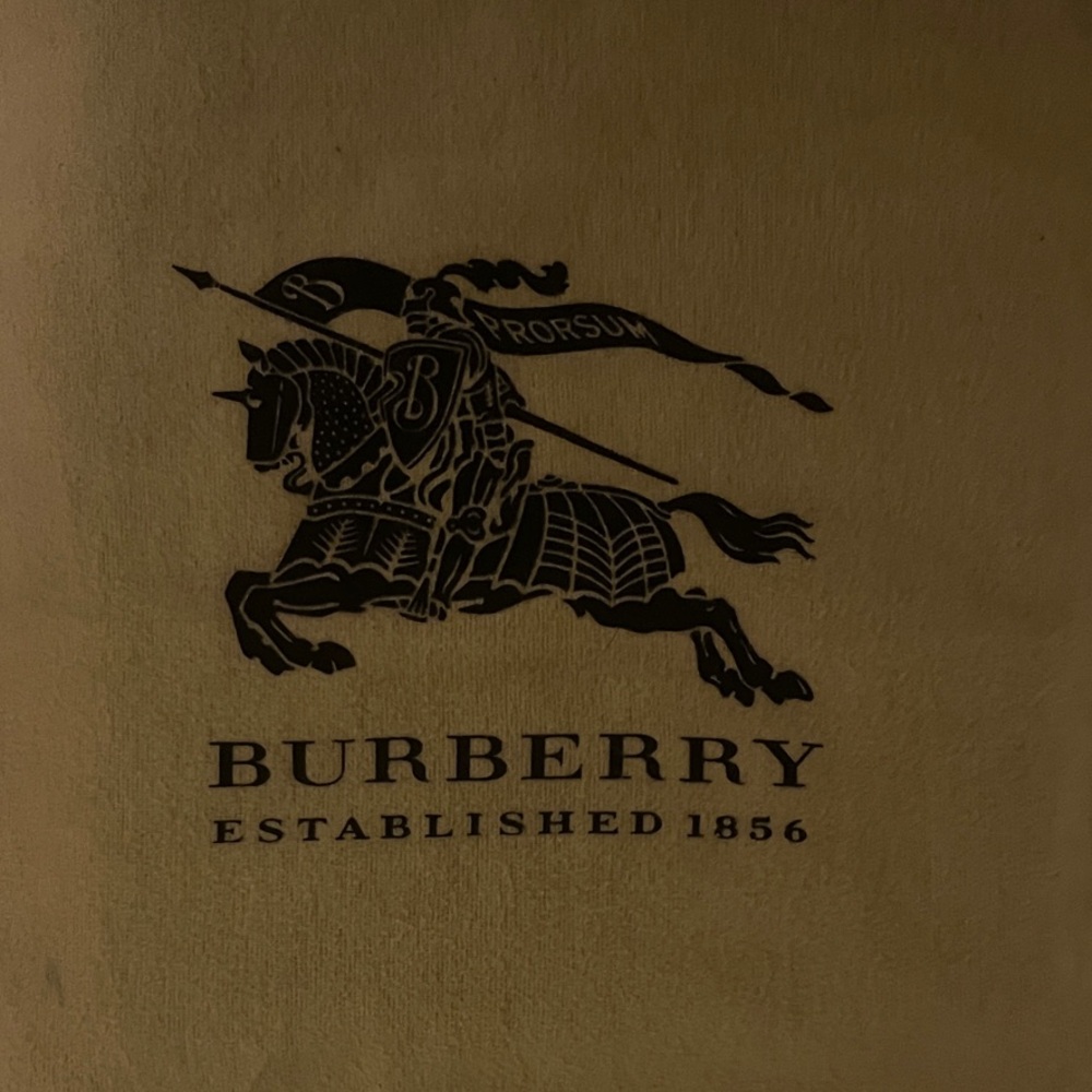 Burberry Camel Dust Bag with Black Knight Design